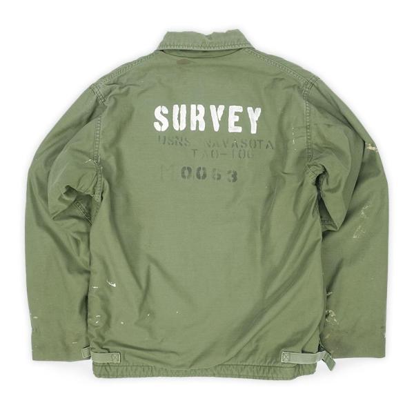 米軍実物 US.NAVY 80s A-2 デッキジャケット ステンシル ペンキ