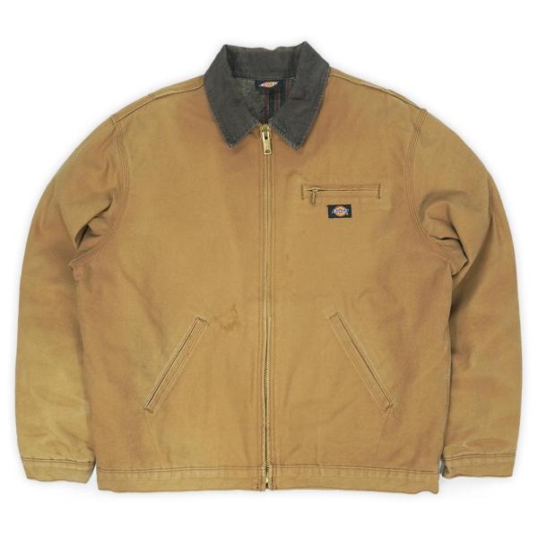 00s Dickies ダックジャケット メキシコ製 ブラック襟コーデュロイXL