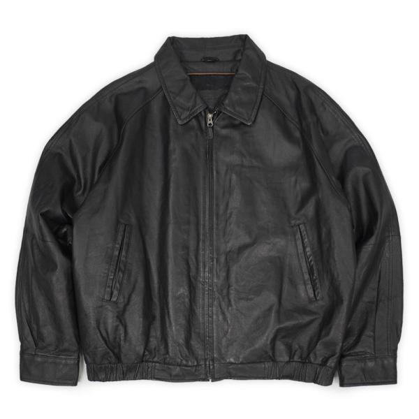 00s ST. JOHN'S BAY キルティングレザージャケット XLブラック セントジョンズベイ ST JOHN'S BAY 00s レザージャケット キルティング