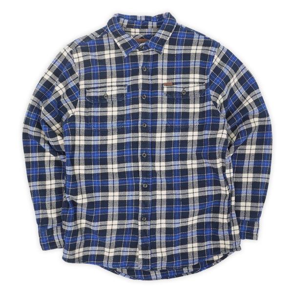 オービス ORVIS 00s 2000年代 ヘビーネルシャツ ポケット付き チェック柄 ヴィンテージ USA アメカジ 古着 (-8384) ブルー系 L