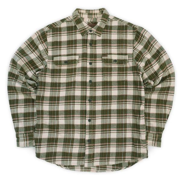 オービス ORVIS 00s 2000年代 ヘビーネルシャツ ポケット付き ヘビネル USA ヴィンテージ 古着 (-8871) オリーブ系 チェック柄 L
