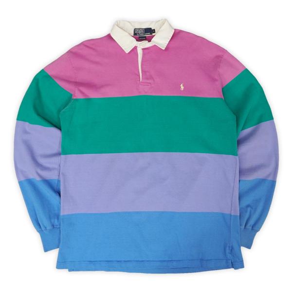 ポロラルフローレン POLO RALPH LAUREN 90s カラーブロック ラガー
