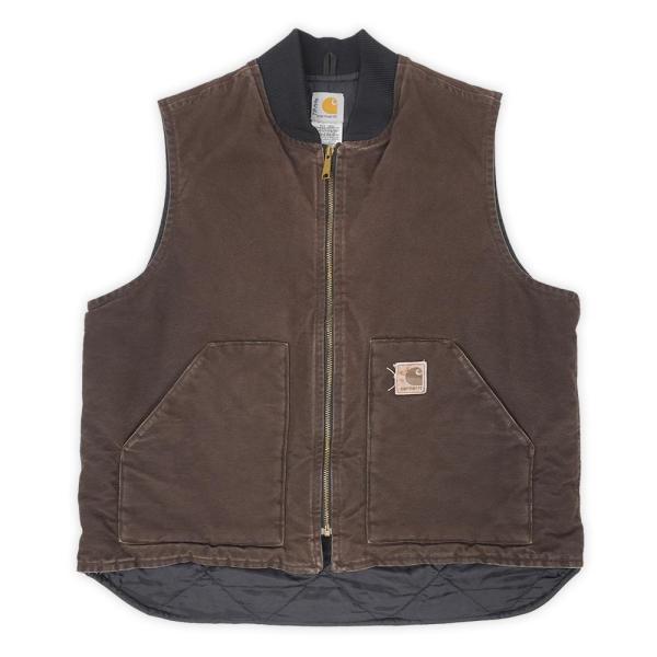 USA製Carhartt カーハート ダック ベスト DKB カーハート Carhartt 00s ダックベスト DKB フェード WIP ワーク