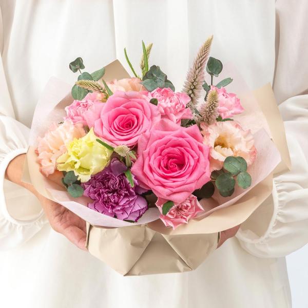 日比谷花壇公式 誕生日 花 9月旬の花 ケイトウ ラッピングアレンジメント(ピンク) 記念日 お見舞い 出産祝い 結婚記念日 退職祝い
