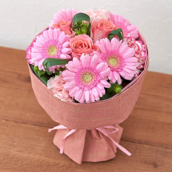 日比谷花壇 花束 そのまま飾れるブーケ「グランデ・ピンク」