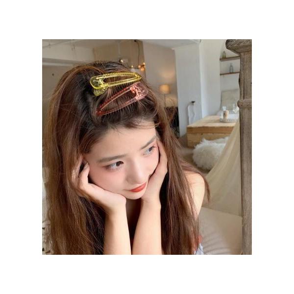 クリップ　透明ヘアクリップ　クリアカラー　ビッグ＆スモール　ヘアアレンジ　プチプラ　ポイント消化　軽い