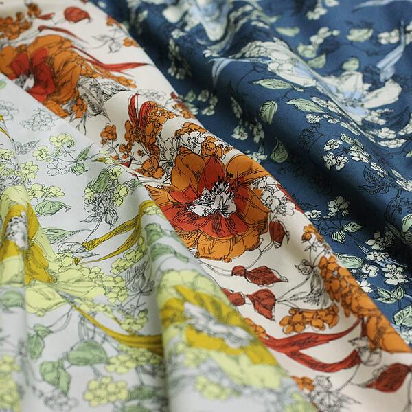 日本製 コットン 100 高密タイプライター 線画風ボタニカルプリント ダブル巾 ミックスカラー 全3色 E オーダーカット生地 10cm単位 H14581 服地のひでき 通販 Yahoo ショッピング