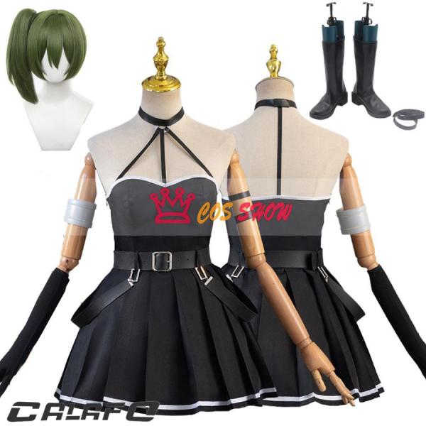 【セット内容】：セット内容は写真の通りすべて含まれています。【素材】：ポリエステル、コットンなど、Pu革。※靴のサイズ：22.5cm?28cm　素材：合皮合皮、ゴム等※ウィッグ：専用ネットを無料で差し上げます。　高品質耐熱ファイバー人工毛で...