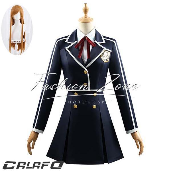 ◇ソードアート・オンライン 風 結城 明日奈/アスナ 制服 コスプレ衣装