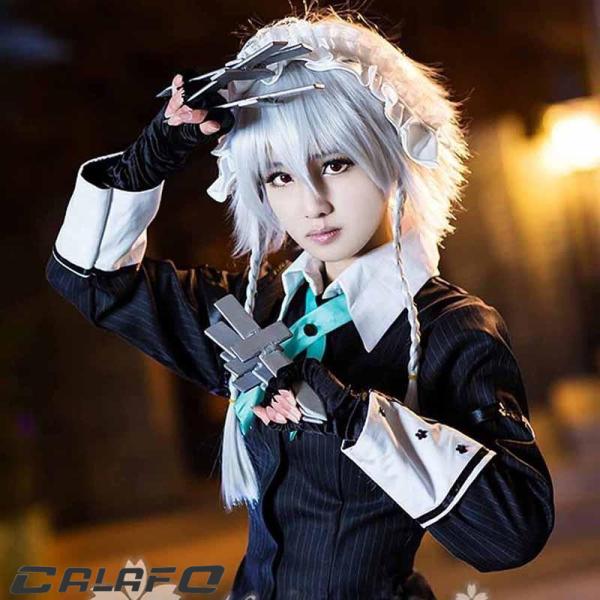 十六夜 咲夜 東方Project いざよい さくや 紅魔館 メイド長 アニメ コスプレ衣装 コスチューム cosplay 東方プロジェクト la256zezex1
