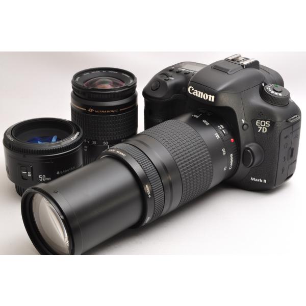 Canon キヤノン EOS 7D Mark II 超望遠トリプルレンズセット SDカード(16GB)付き