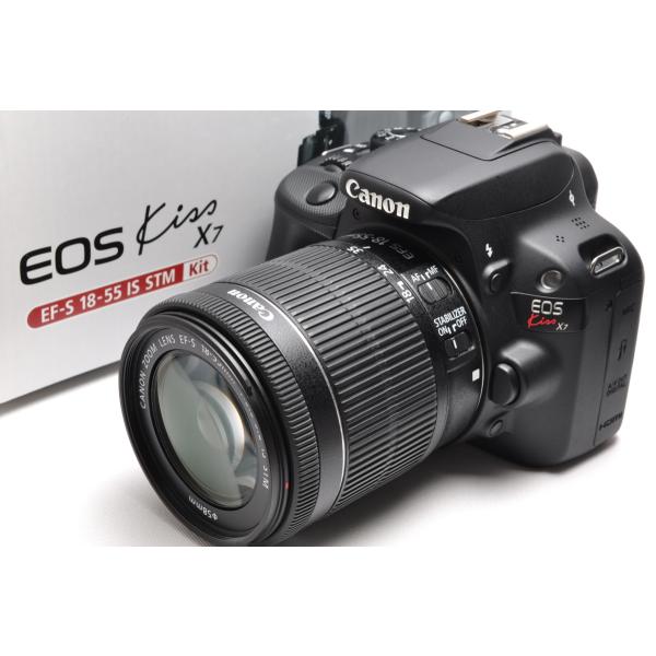 一眼レフカメラ 中古 キヤノン Canon EOS kiss X7 18-55mm IS STM 