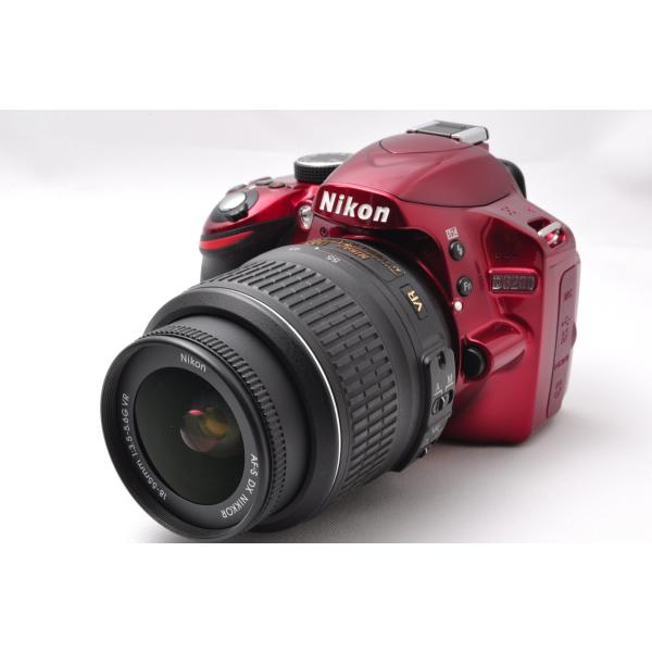 ニコン Nikon D3200 レンズキット レッド SDカード(16GB)付き