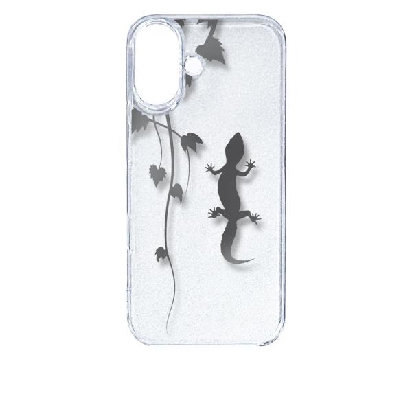 iPhone16 アイフォン16 クリア ハードケース アニマル 爬虫類 トカゲ