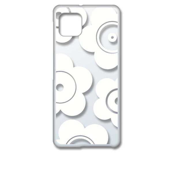 AQUOS sense6 SH-54B SHG05 アクオスセンス6 クリア ハードケース t026-ホワイト 花柄 マリメッコ風 スマホ ケース スマートフォン カバー