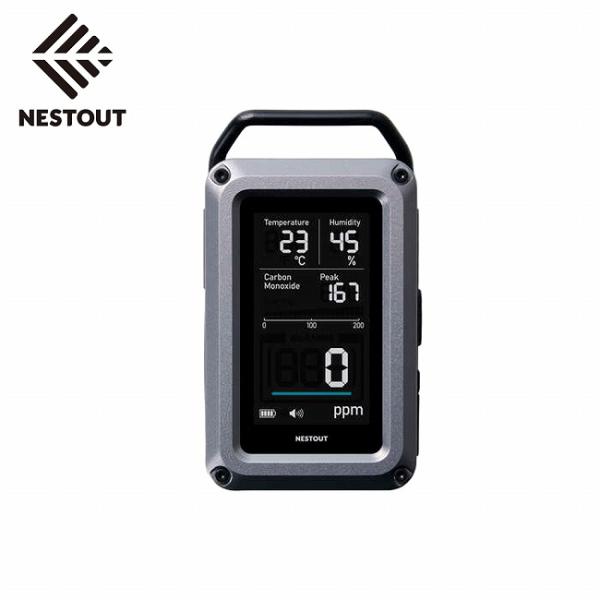 NESTOUT ネストアウト 一酸化炭素アラーム 3in1 OD-NESTCOM1BK 【 一酸化炭素チェッカー CO濃度 防水 防塵 温度計 湿度計 車中泊 キャンプ アウトドア 】