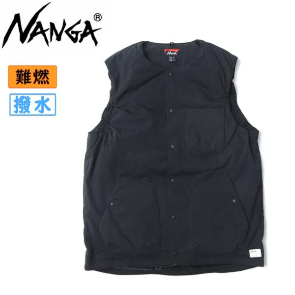 NANGA ナンガ ヒノックリップストップインナーダウンベスト ブラック L NANGA（ナンガ）HINOC RIPSTOP INNER DOWN VEST（ヒノック