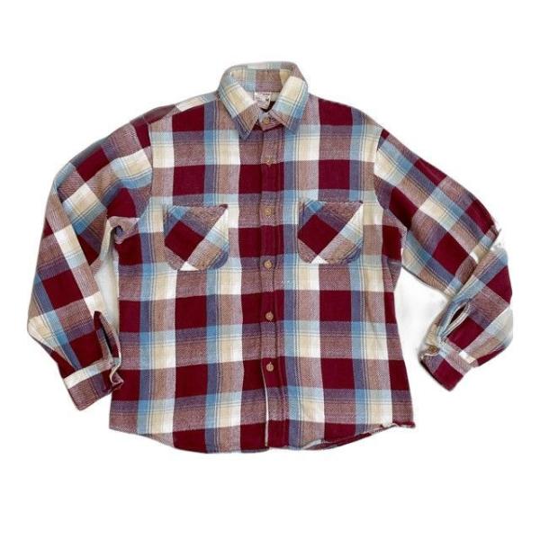 ビッグマック　BIG MAC ネルシャツ　70s ポルトガル製 単色タグ highground_l-0343