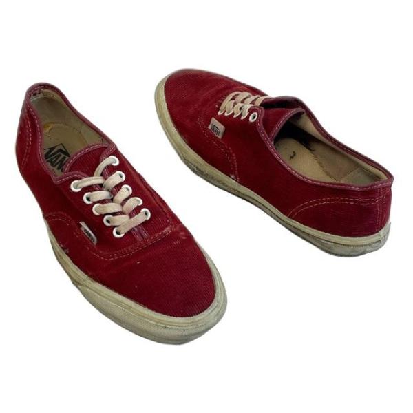 US企画 27cm VANS バーガンディ コーデュロイ海外正規品 VANS 90's 米国製 MADE IN USA ビンテージ バンズ