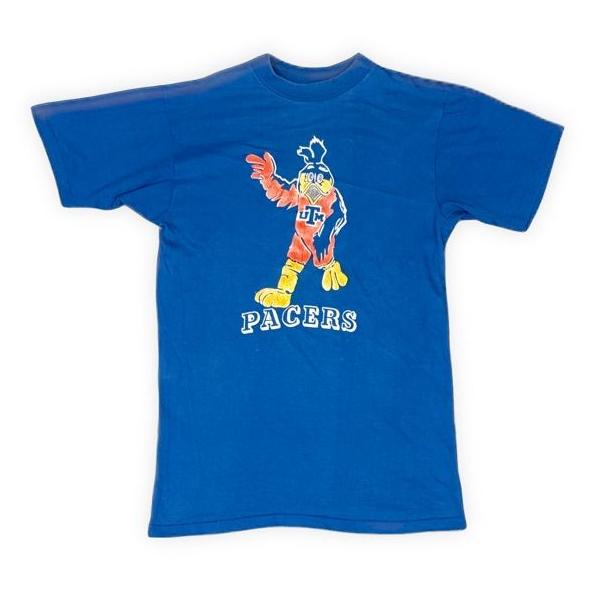 70’s 80's 米国製 カレッジエイトパシフィック ビンテージ Tシャツ UTM PACERS テネシー大学 マスコット カラーフロッキー M [ta-1709]