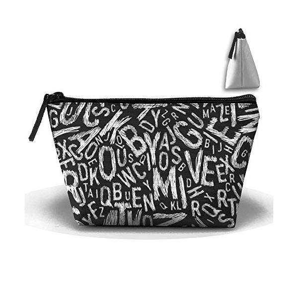 Waning Moon英語アルファベット台形ストレージバッグハンドバッグジッパーパッケージcoin Purseコスメティックポーチ財布 Www Iainlangsa Ac Id