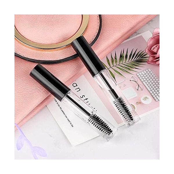 GTHER 10PCS 10ML Empty Mascara Tube Bottle with Eyelash Wand 