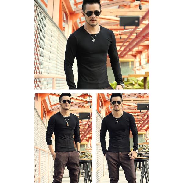 長袖tシャツ メンズ タイト ロンt カットソー Tシャツ タイト ロングtシャツ クルーネック Buyee Buyee Japanese Proxy Service Buy From Japan Bot Online