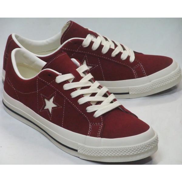 CONVERSE ONE STAR SUEDE バーガンディ メンズ コンバース ワンスター 天然皮革 スエード スニーカー ローカット