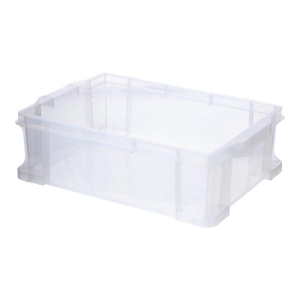 LIFELEX コーナンオリジナル 重なる収納ケース #22 クリア／丈夫 割れ