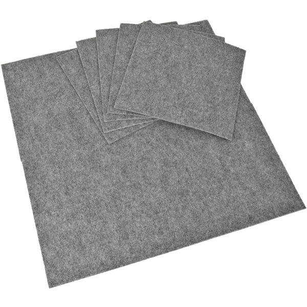 ワタナベ工業 国産タイルカーペット 吸着ぴたマット ループ 9枚組 30X30cm グレー