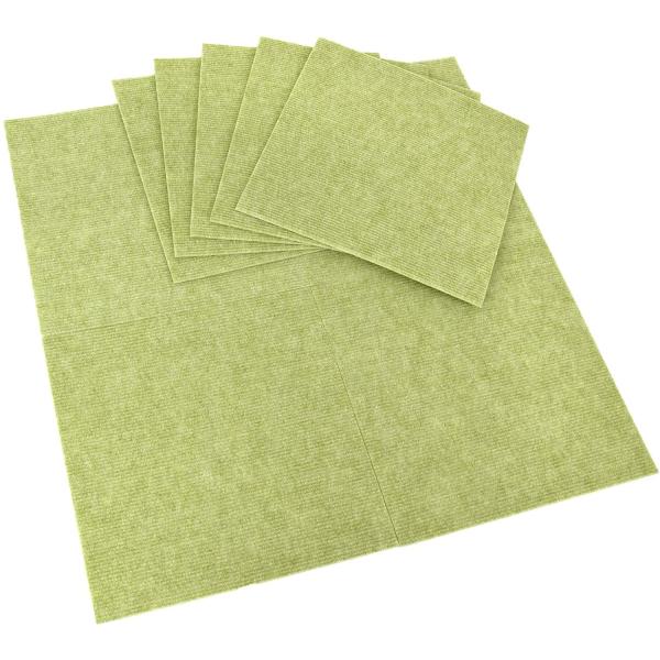 他サイト： ワタナベ工業 国産タイルカーペット 吸着ぴたマット ループ 9枚組 30X30cm グリーンの商品画像
