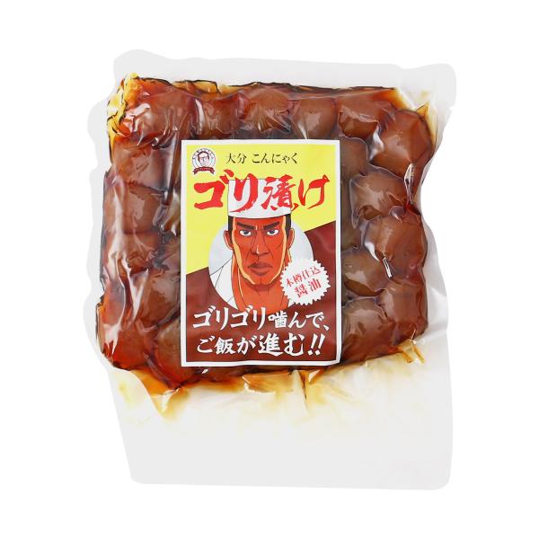 【商品説明】 噛み応えのあるゴリゴリ食感のこんにゃくです。 噛むことの大切さを伝える為、あえて噛み応えのあるゴリゴリ食感にしました。 こんにゃく玉の中には国産鰹節を練りんでおり、かつおの旨味と木樽醤油の旨味が噛みこむごとに口の中に広がりご飯...