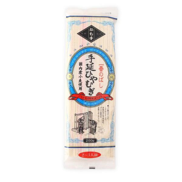 【商品説明】国産小麦粉を使用した手延べひやむぎです。 モチモチした食感と国内産小麦ならではの小麦の香りが特徴です。 赤・緑の色麺入りで見た目にも涼しやかな商品です。　　　【原材料】小麦粉(小麦(国産))、食塩、食用植物油、澱粉/着色料(紅花...