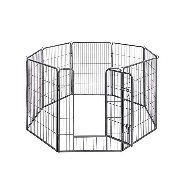 FEANDREA ペットフェンス 大型犬用 中型犬用 ペットサークル パネル8枚