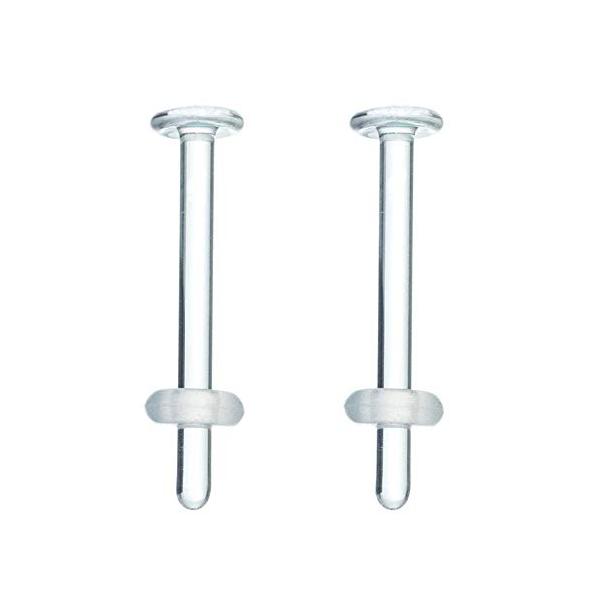 透明ピアス ガラスリテーナー 18G 2本セット