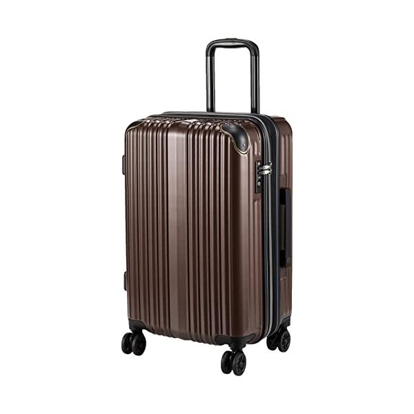 ワイズリー] スーツケース 超軽量 ショック吸収・ストッパー機能双輪キャスター 抗菌防臭 TSAロック マチ拡張 約52〜58L cm ブラウン  :a-B09XDH3B1X-20221231:多売堂 通販 