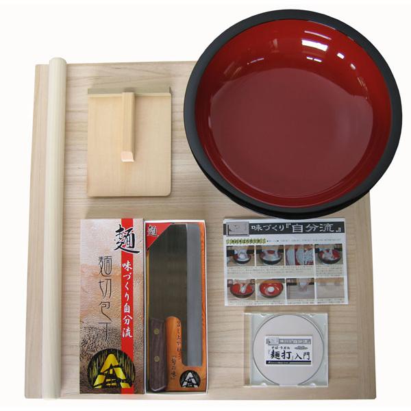 普及型麺打セット そば・うどん「麺打入門」DVD付き A-1200 蕎麦道具
