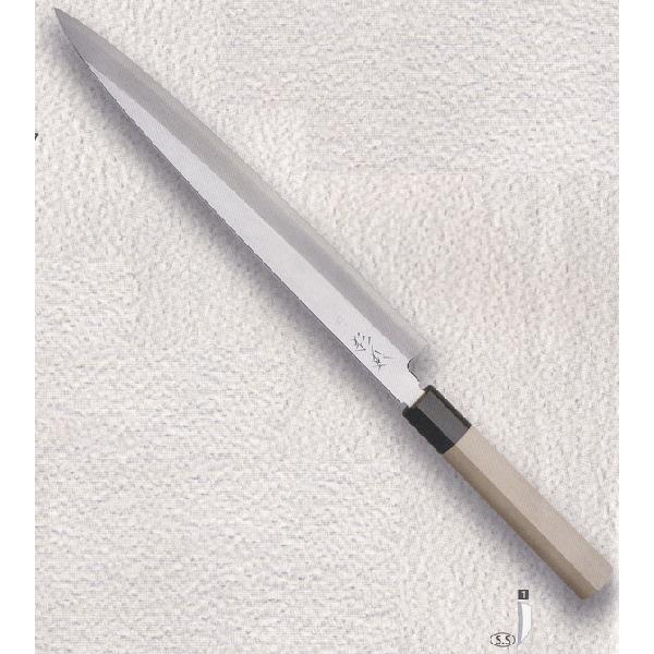 ☆（174）杉本刃物 CM1124_1 木鞘付CM合金鋼製品(柳刃)240mm