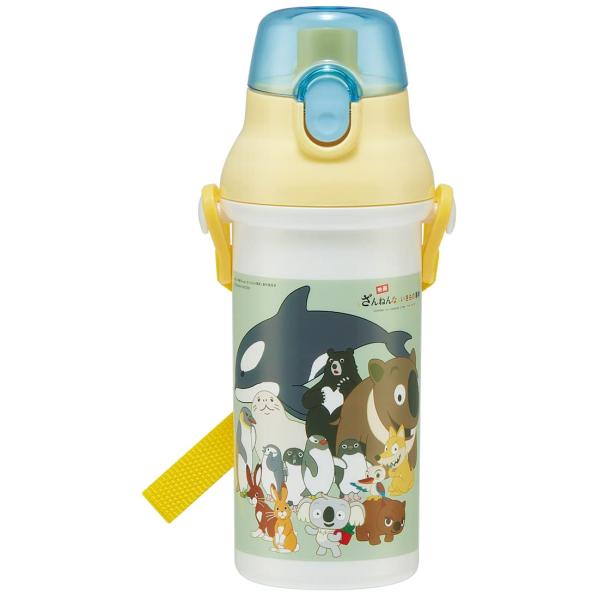 スケーター (skater) 子供用 プラスチック 水筒 480ml 抗菌 映画 ざんねんないきもの辞典 日本製 PSB5SANAG-A