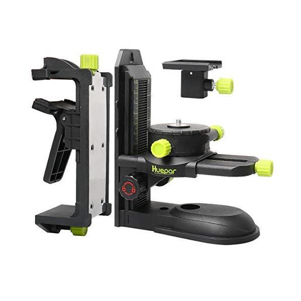 ◆商品名：Huepar 軽天マウント マグネット式 エレベーターマウント 上下可動式レーザークランプ 軽天ホルダー 磁石式 接続アダプター レベル出し用 レーザー墨出し器用固定器具 PV10【接続ネジ径1/4インチ】レーザー墨出し器に接続す...