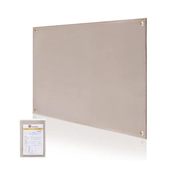 ◆商品名：焚き火シート スパッタシート 焚き火台シート 耐熱 溶接 耐火 防火 防炎 1300℃ 8um アウトドア キャンプ 極厚 縁取り加工 芝生保護 薪ストーブ バーベキューコンロ 焚き火用【地面を守る】使用寸法：90×60cm；20...