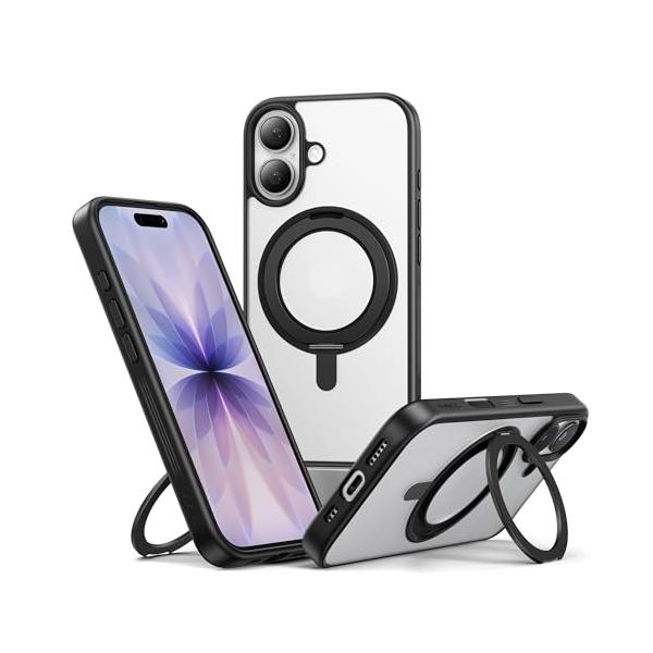 NIMASO iPhone 17 用 ケース 縦横両対応 360°回転スタンドケース い
