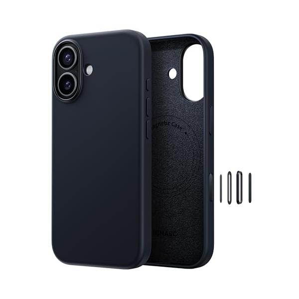 ◆商品名：NIMASO iPhone 17 用 ケース MagSafeアクセサリー対応 シリコン カメラコントロールカバー付き 全面保護 耐衝撃 米軍MIL規格 SGS認証 さらさら手触り 薄型 バンパー 指紋防止 傷付き防止 マグネット搭...