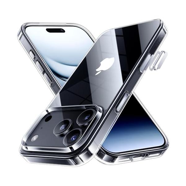 NIMASO iPhone 17 Pro Max 用 ケース クリア 黄変防止 耐衝撃 米軍MIL規格 SGS認証 PC背面 カメラコントロールカバー