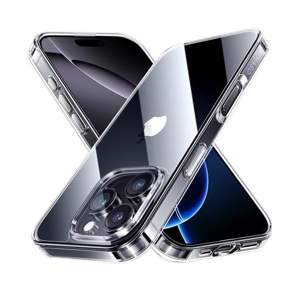 NIMASO iPhone 16 Pro Max 用 ケース クリア 黄変防止 耐衝撃 米軍MIL規格 SGS認証 PC背面 いPhone 16 Pr