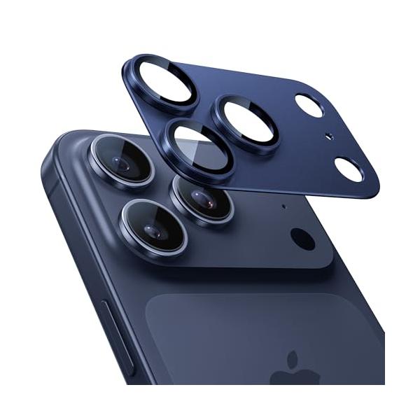 NIMASO カメラフィルム iPhone 17 Pro 対応 カメラ保護 アルミ合金フレーム+9H強化ガラス 全面保護 耐衝撃 超薄設計 黒縁あり