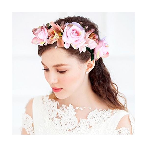 ザファンタジー Thefantasy 春の新作 花かんむり 花冠 結婚式 Fhkan058pk 髪飾り ウエディング ブライダル