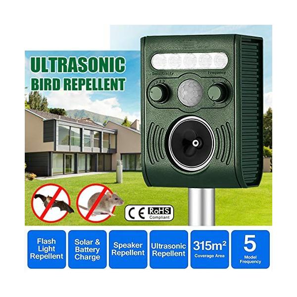 猫よけ ねずみ駆除 動物撃退器 超音波 害虫駆除器 害獣撃退 糞被害 庭園保護 最新アイテム 犬除け 猫除け ネズミよけ 鳥除け 鳥害対策 Usb充電式