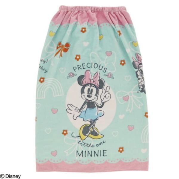 丸眞 マルシン 巻きタオル 80cm丈 ミニー プレシャスキュート  ラップタオル 水泳小物 スイミング プール お着替えタオル 911404M