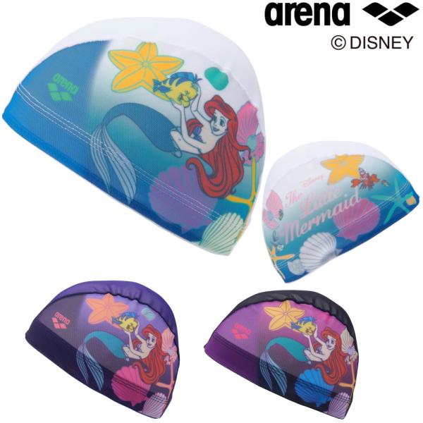 アリーナ ARENA 水泳 メッシュキャップ 昇華プリント ディズニー『リトル・マーメイド』"アリエル" スイムキャップ 水泳帽 水泳小物 2025年春夏モデル AS5SSC82U